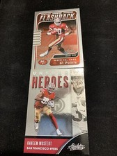 Absolute Football Insert Cards. Jerry Rice Fantasy Flashback & Mostert. 49ers