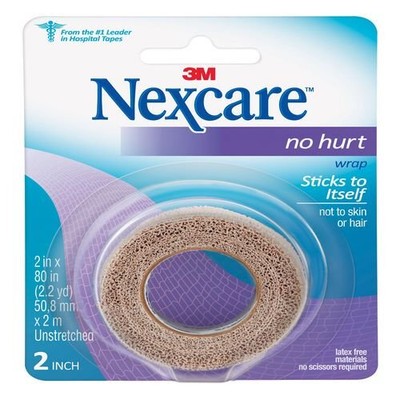 Nexcare No Hurt Breathable Wrap 2 Inch Sticks To Itself No Residue 1ct 3 Pack
