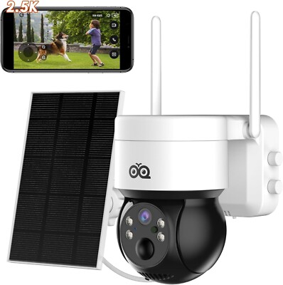 Solar Security Camera Wireless Outdoor, Battery Powered Camera for Home Security