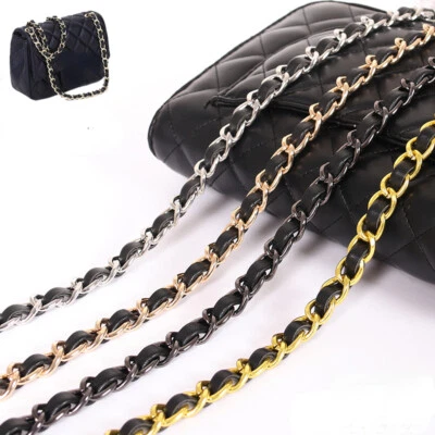 Métal + PU Cuir Bandoulière Sac Remplacement Lanière Chaîne pour à Main Chic - Photo 1/4