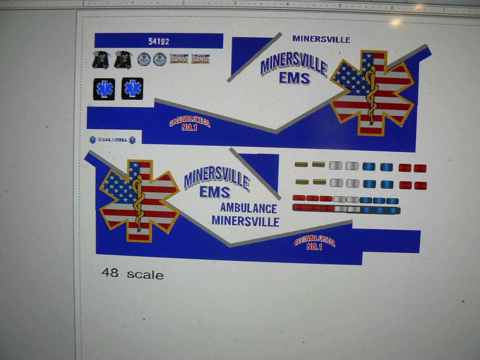Minersville Pennsylvania EMS Ambulance Decals 148 eBay