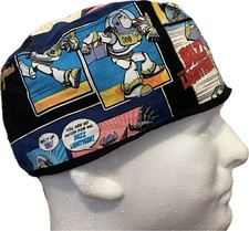 Toy Story Buzz Lightyear Black Scrub Hat Chemo Cap