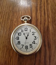Vintage Etched LTD-Quartz Pocket Watch