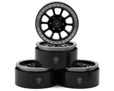 Treal Hobby Type V2 1.9" Beadlock Wheels (Black/Silver)