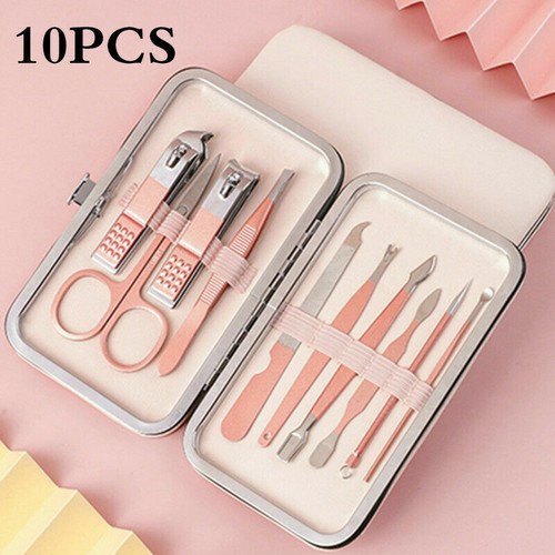 7-18pcs Manicure Nail Clippers Pedicure Set Stainless Steel Nail Care Chic Gifts - Picture 9 of 12