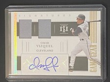 2021 Panini National Treasures Baseball Game Gear Auto #GGS-OV Omar VIZQUEL #/10