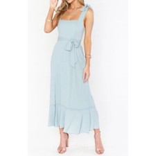 NEW Show Me Your Mumu Claire Midi in Silver Sage Crisp size XS /y1