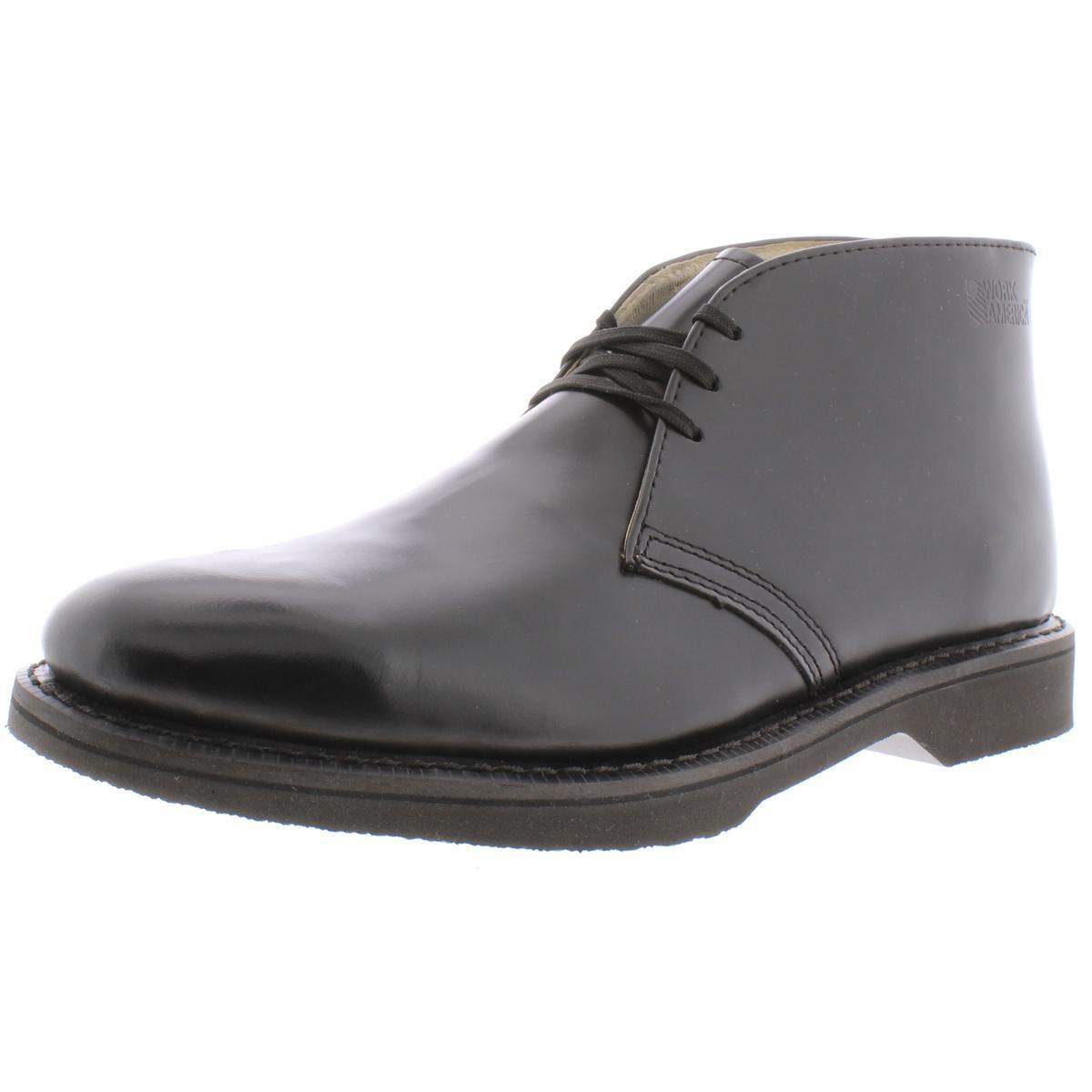 Мужские черные кожаные рабочие ботинки Work America Chukka 9 средние D BHFO 1821 7690₽