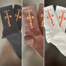 3x Pairs     CACTUS JACK Travis Scott Socks   Size Large   Brand New 