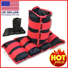 Ankle Weights Pair Leg Wrist Adjustable Strap Women Men Weighted Walking Jogging