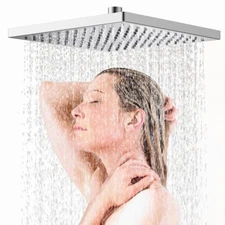 Thickness Metal Rain Shower Head 12'' High Pressure Shower Heads Fit For Delta