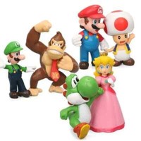 6Pcs/set Super Mario Bros PVC Action Figures Toys Kids Collectible Toy Gift
