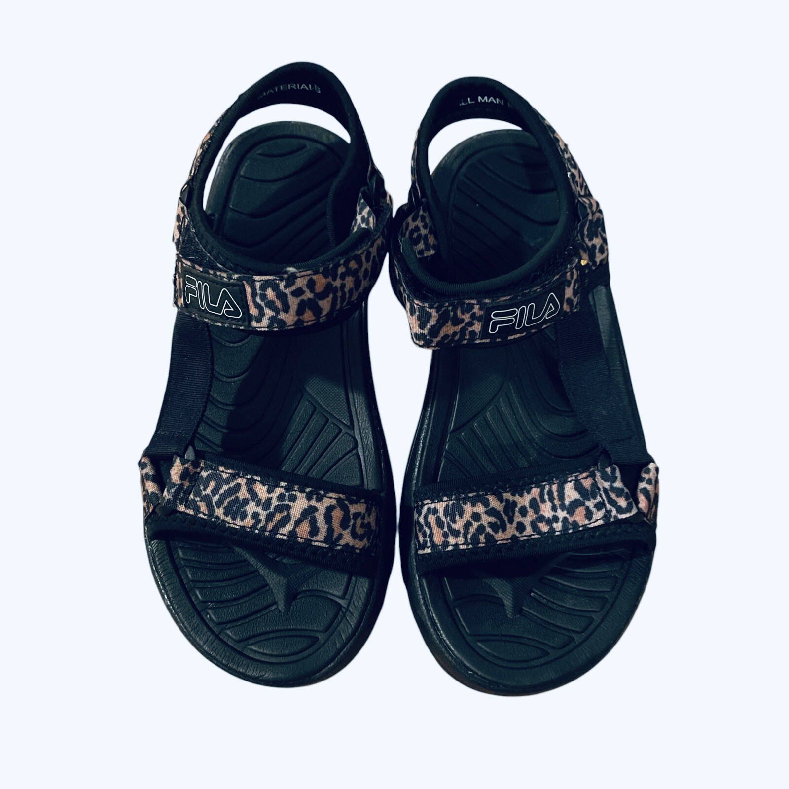 NUOVI sandali sportivi leopardati Fila taglia 6 ANDROS scarpe donna sandali slide FILA