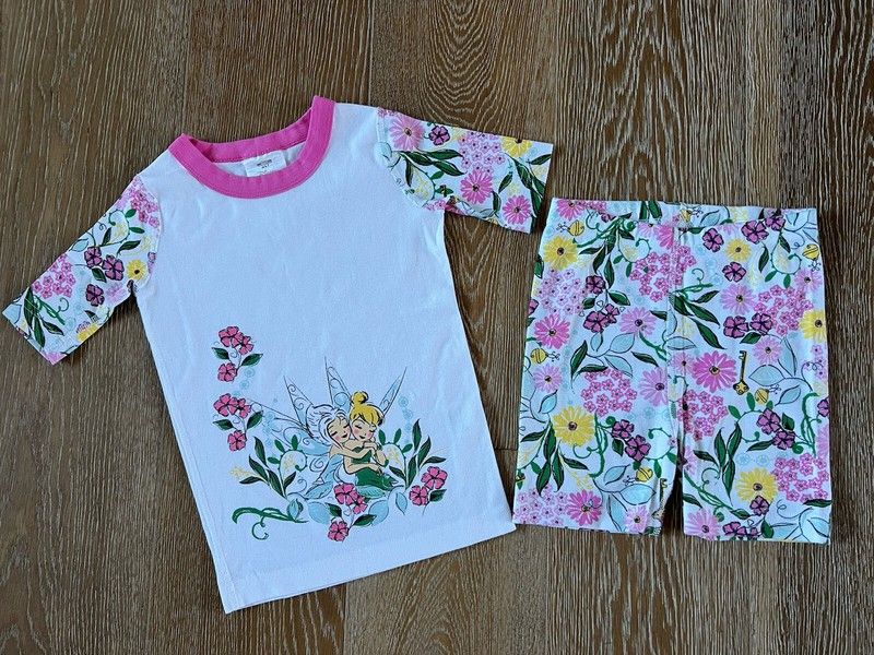 Hanna Andersson Girls Disney Tinker Bell Pajama Size 120/US 6-7 EUC