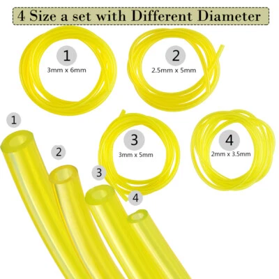 Polyurethane Petrol Fuel Gas Line Pipe Hose Tube For Trimmer Chainsaw Blower - Image 1 of 4