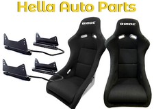 Bride Zeta Ii Black Cloth Seats Low Max Bucket Seats With Long Mount And Sliders