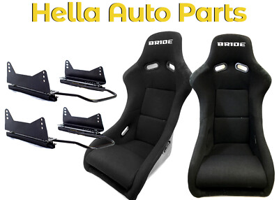 【ジュゲム】オーダーメイドシート BRIDE ZETA II Black Cloth Seats Low Max Bucket Seats with Long