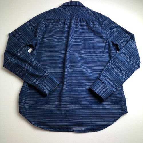Eighty Eight Men’s Button Up Shirt Men's Small Blue Striped Pockets Long Sleeves - Picture 3 of 8