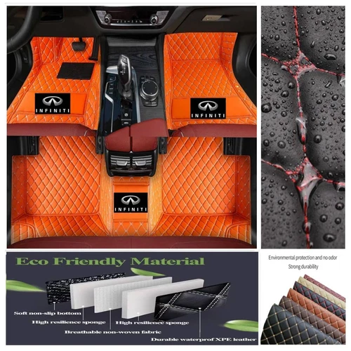 For INFINITI Q50 Q60 Q70 All Models Car Floor Mats Custom Waterproof Carpets - Bild 45 von 47