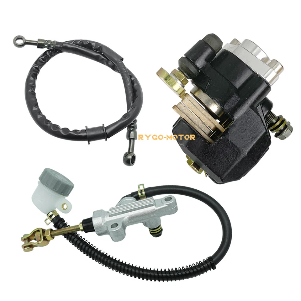 Pinza de freno trasera cilindro maestro con manguera para Yamaha Warrior 350 YFM350X 1987-04 Foto 2 de 4