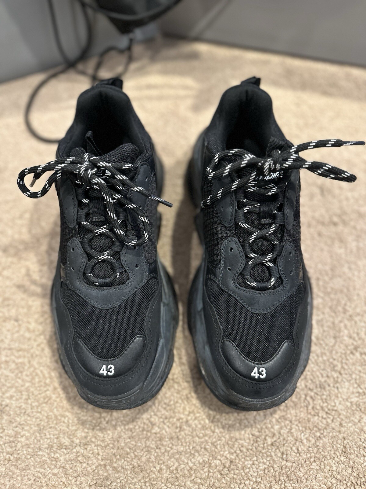 Balenciaga Triple S Clear Sole Mesh Nubuck and Leather Sneakers size 43 Men’s image 6