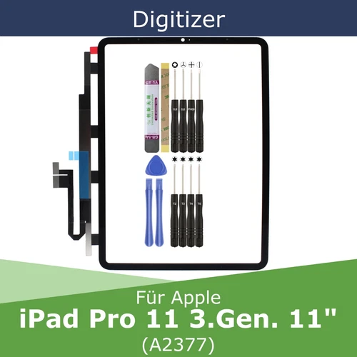 Digitizer für Apple iPad Pro 11 (Gen.3) A2377 Ersatz Touchscreen Display Scheibe