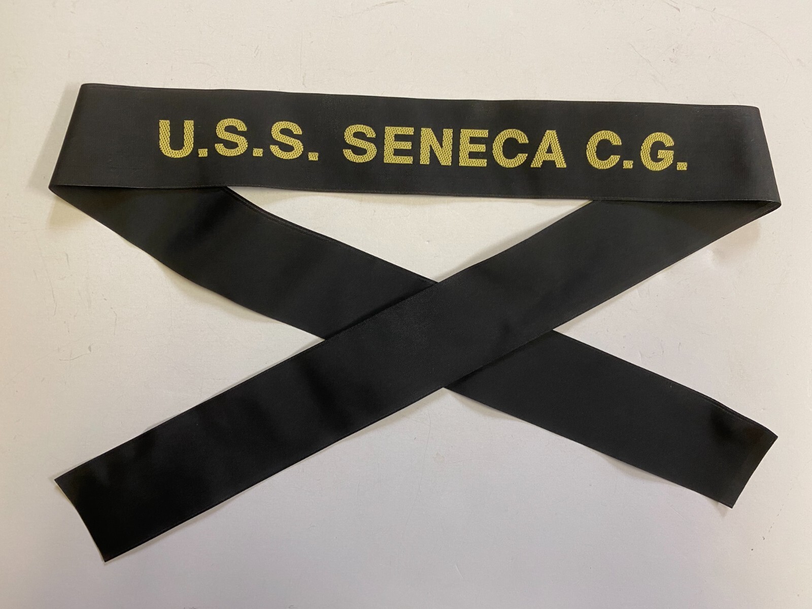Cgs Ribbons F0230 Reproduction US Coast Guard Cap Ribbon USS Seneca CG IR42F | eBay