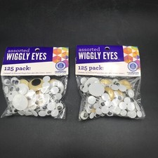Lot Of 2 Horizon Group Assorted Wiggly Eyes 125 pack NEW
