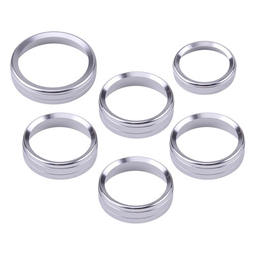 6x Air Condition Audio Switch Knob Trim Ring Fit For Ford F150 2016