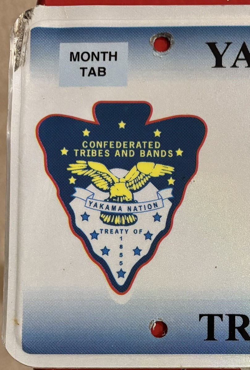 Hard To Get Yakima Nation Treaty Of 1855 Washington License Plate