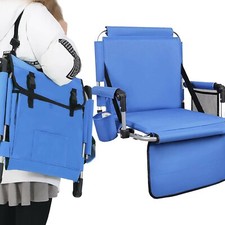 Stadium Seat Portable Folding Padded Stadium Seats for Bleacher Chair Cup Holder