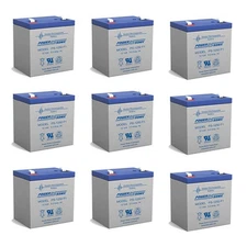Power-Sonic 12V 5AH SLA Battery Replacement for APC Smart-UPS RT 3000 - 9 Pack