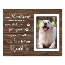 Loss of Dog Sympathy Gift, Pet Memorial Picture Frame for 4x6 Photos, Passing...