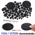 FKM Gummi Scheibe Massiv Runde Platte Dichtung ∅5-150mm 1-8mm Stärke öl benzin