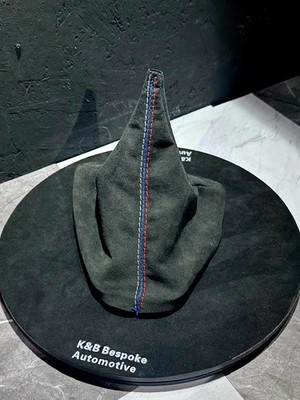 BMW E90 91 92 93 HANDSCHALTUNG ALCANTARA SCHALTMANSCHETTE TRI STITCH 2006-2013