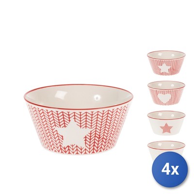 4x Bolo Bowl H&H Crochet In New Bone China Cc470