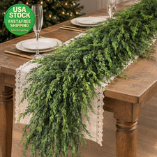 9FT Artificial Cedar Garland Christmas Decoration Realistic Pine Needle Vine