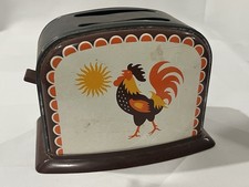 Vintage Farmhouse Rooster Metal Toy Toaster