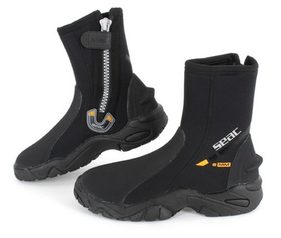 Seac Pro Hd 6Mm Neoprene Wetsuit Boots For Scuba Diving Cool Water 10 11 Black