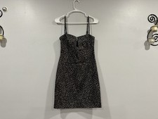 Nookie Jungle Jury Bustier Dress in Leopard Spot US 8 NEW