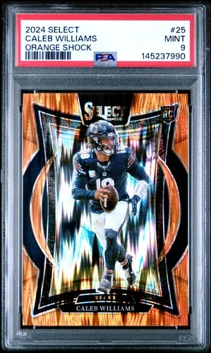 2024 PANINI SELECT ORANGE SHOCK #25 CALEB WILLIAMS 401/499 PSA 9