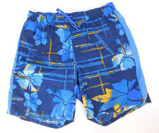 Nike Mens Board Swim Lined Shorts Size XL Blue Hibiscus Hawaiian