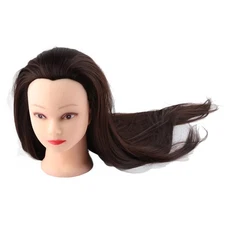 24in Hair Salon Hairdressing Training Mannequin Head Practice With Clamp Holder