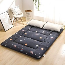 4" Thick Japanese Floor Mattress Full Size Futon Tatami Mat Foldable Roll Up Pad