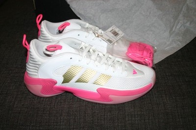 Adidas SM Exhibit Select 2 White/Pink Basketball Shoes JQ7665 Womens 11