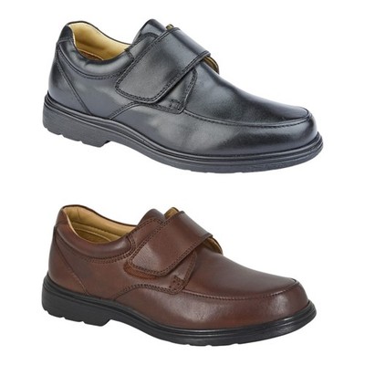 Roamers Herren Extra Weit Touch Verschluss Leder Schuhe E-3E Passform Größen 6-14