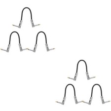 6Pcs Durable Guitar Patch Cables Assorted Color for Electric Guitar Effects