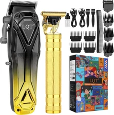 Professional Hair Clippers for Men, Cordless Beard Trimmer Set, Barber-Grade... 