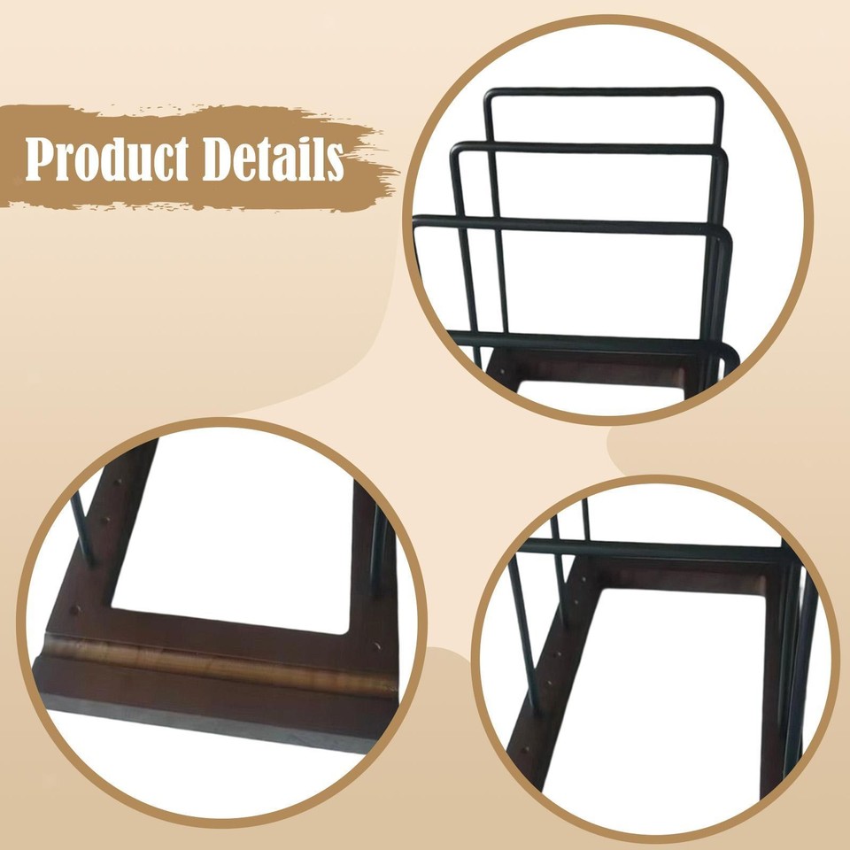 Vinyl Records Storage Holder Display Shelf Wood Simple Portable Table ...