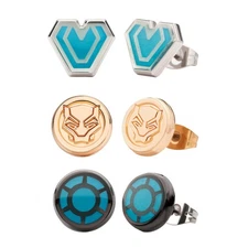 Marvel Black Panther: Wakanda Forever 3-Piece Stud Earring Set